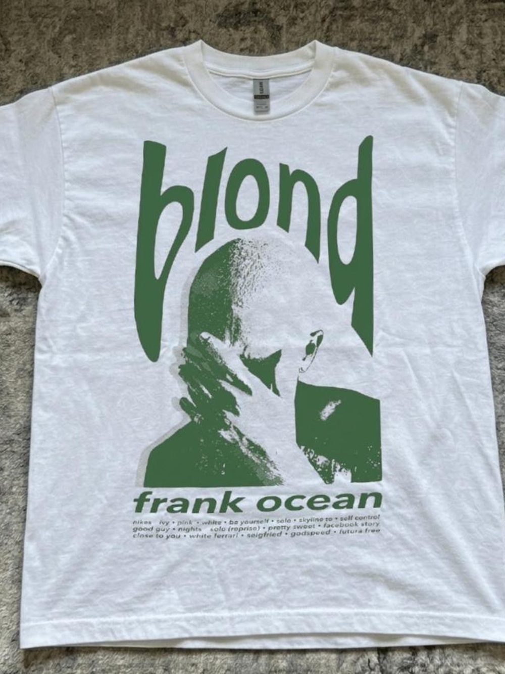 Frank Ocean “Blond” Graphic Tee – Green Portrait Vintage Style